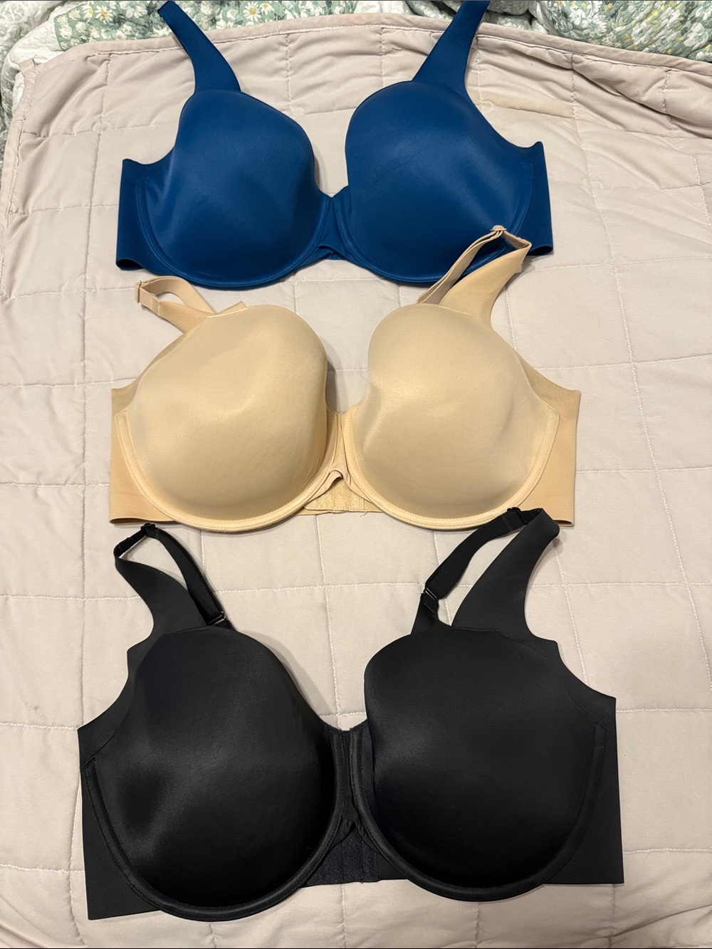 Cacique by lane Bryant lightly lined balconette Bra - Blue, Beige, Black